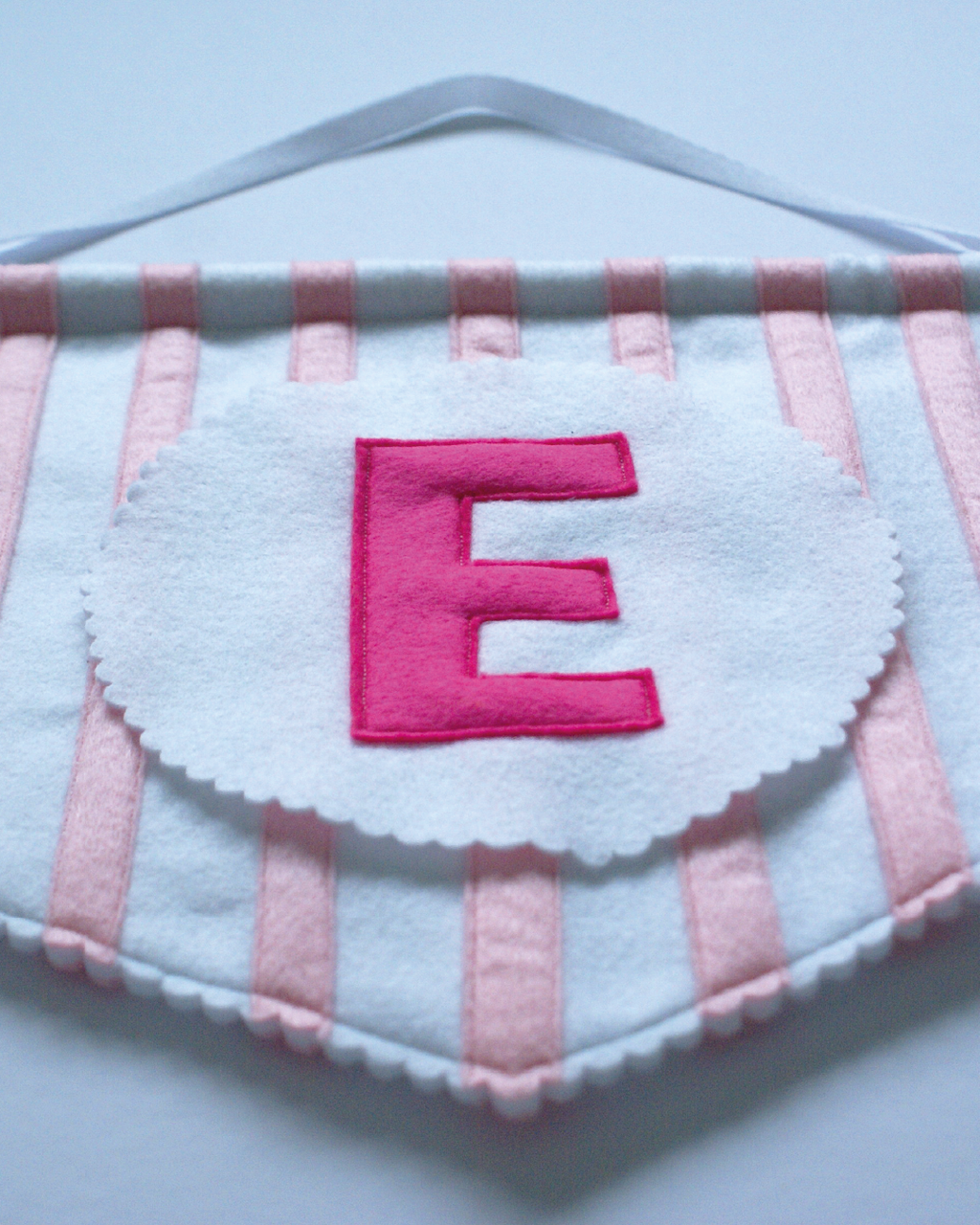 Striped Initial Hanging Banner
