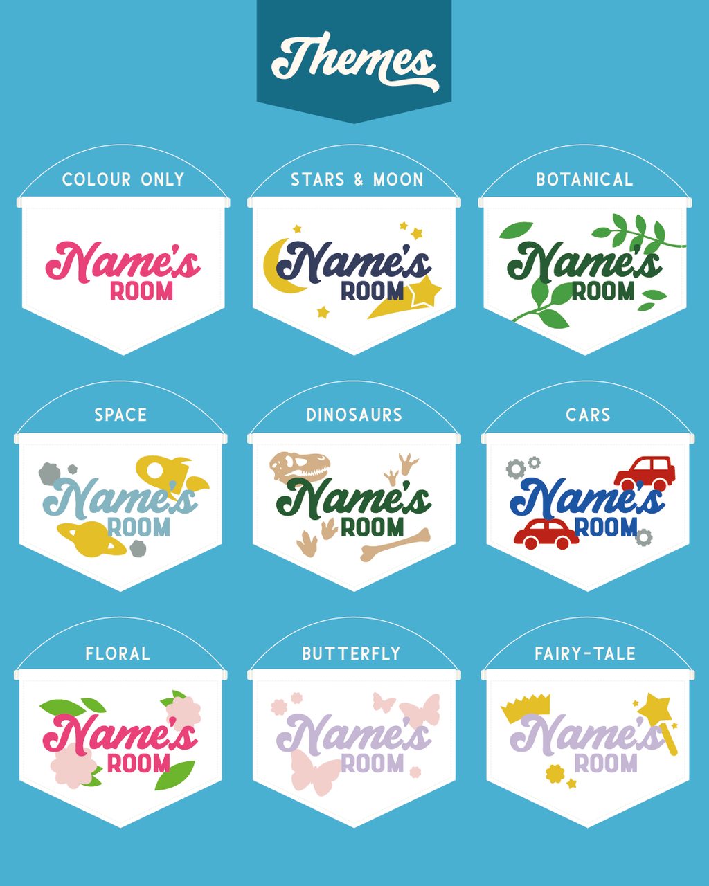 Customisable Bedroom Hanging Banner