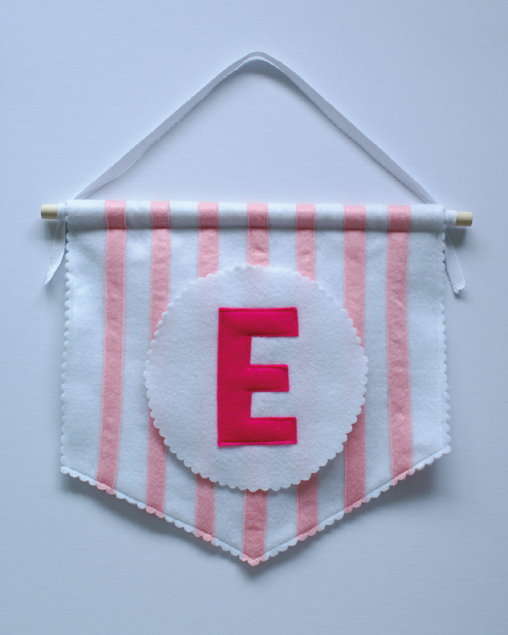 Striped Initial Hanging Banner