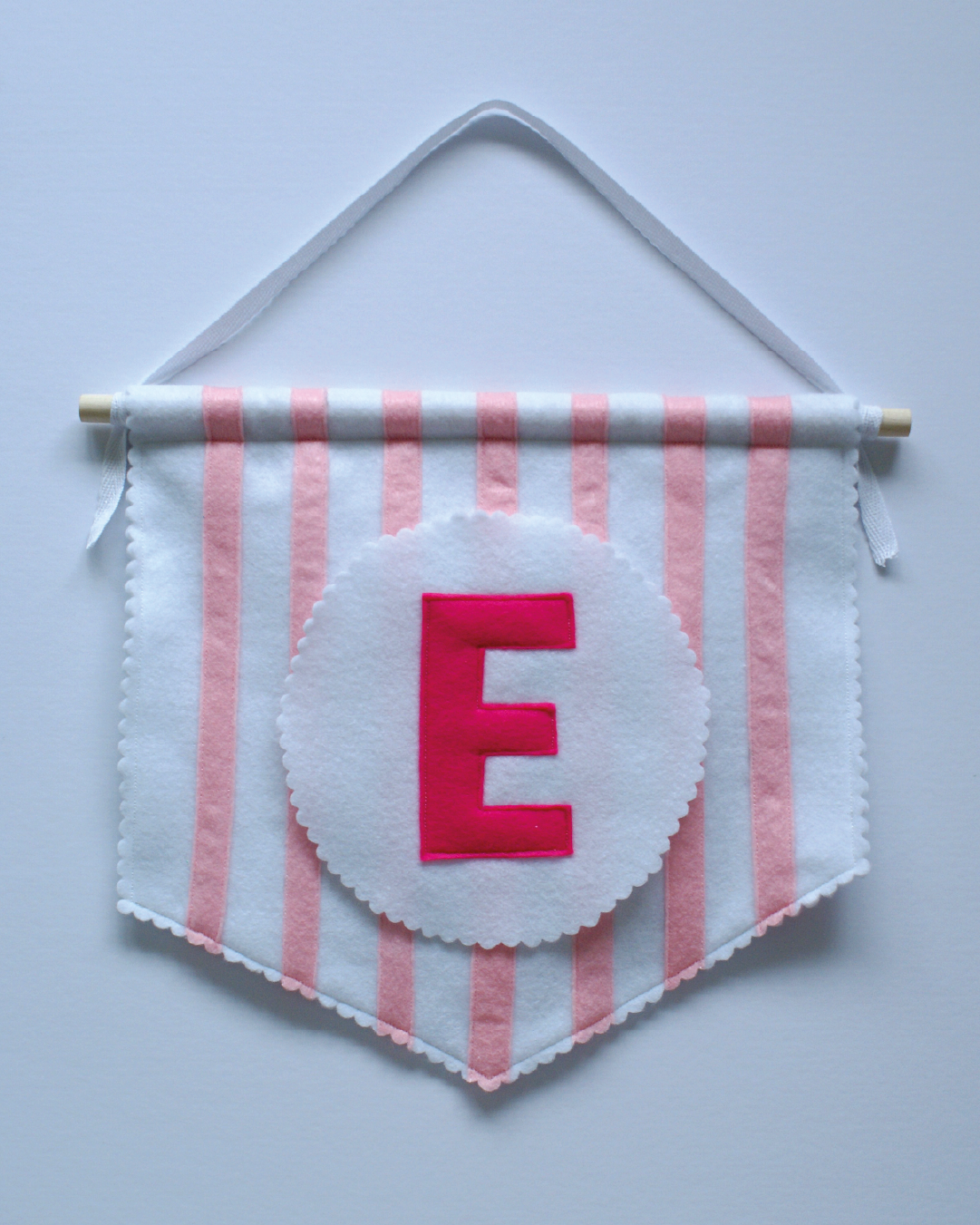 Striped Initial Hanging Banner