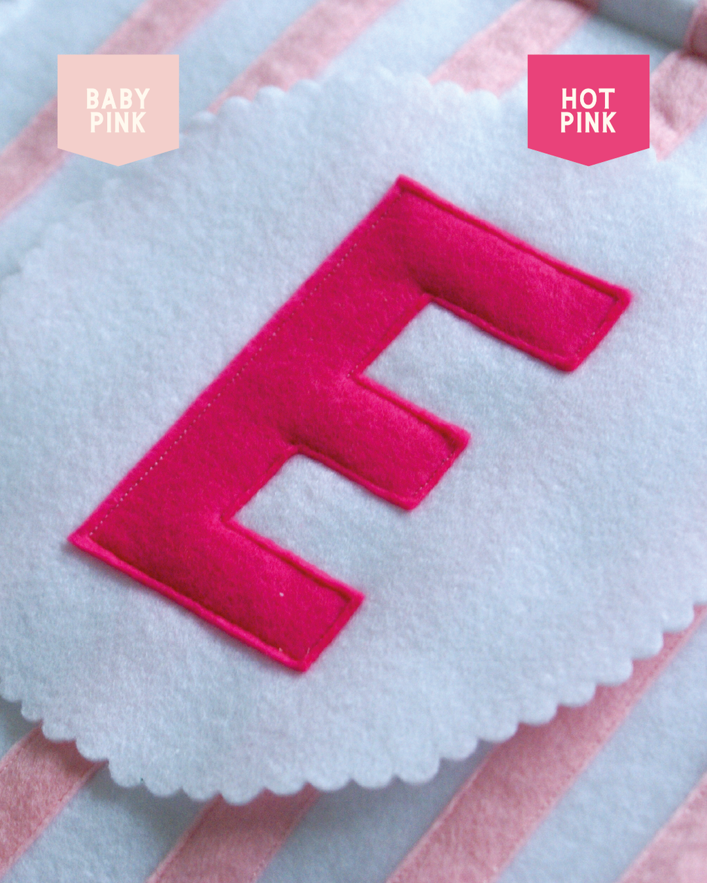 Striped Initial Hanging Banner